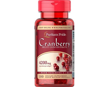 Puritan's Pride Cranberry Fruit Concentrate with C & E Review - For Urinary Tract Infections