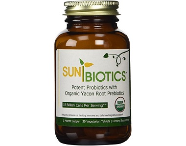 Sunbiotics Potent Probiotics with Organic Yacon Root Prebiotics Review - For Digestive and Urinary Health.